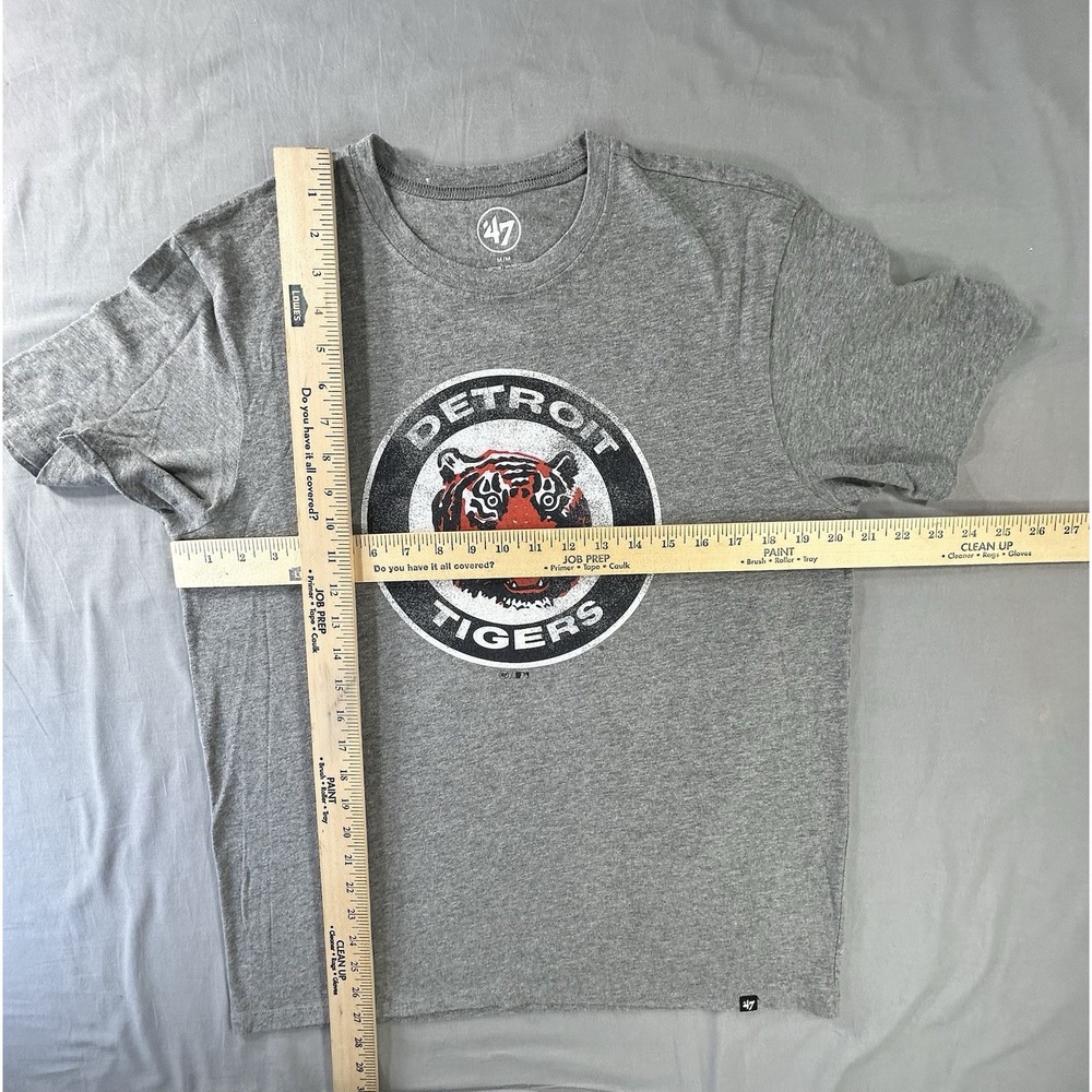 47 Brand Detroit Tigers Short Sleeve Gray T-shirt Men's Medium MLB Baseball - Picture 6 of 6